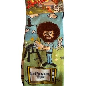 Bob Ross Themed Socks -2 pair